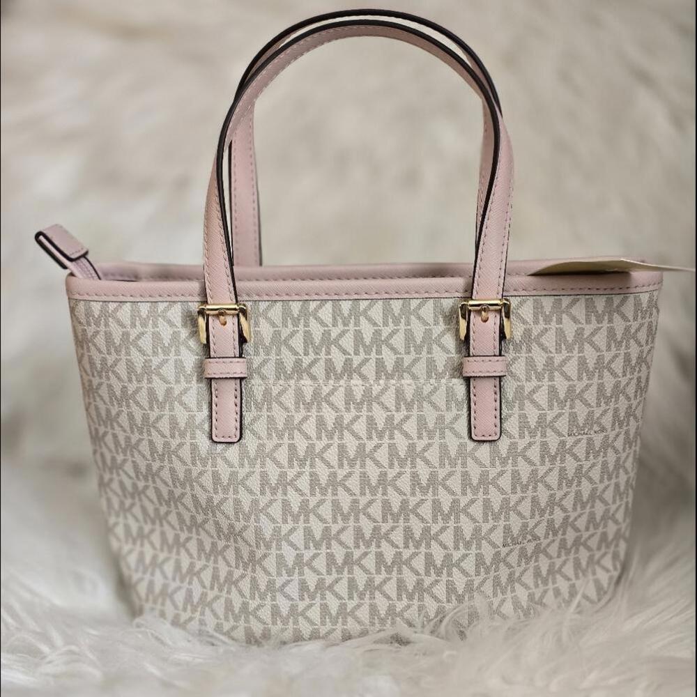 Michael Kors Pink and Cream Tote Bag - Picture 3 of 6